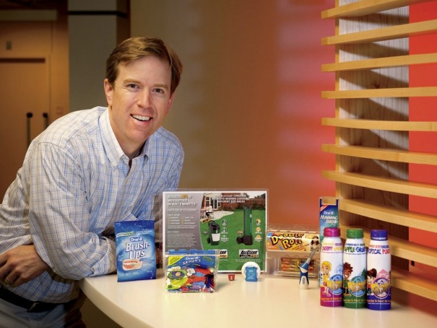 i-Lab director Gordon S. Jones with some of the products he has created or helped develop and bring to market