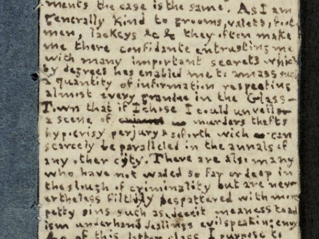 Houghton Library, Harvard University/MS Lowell 1 (9)/bequest of Amy Lowell, 1925 A page from a miniature novel written by teenager Charlotte Brontë