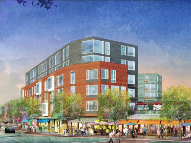 Photo courtesy of Samuels & Associates The Barry’s Corner Residential and Retail Commons project, located at the intersection of North Harvard Street and Western Avenue in the North Allston neighborhood, will feature approximately 325 rental residential units, 45,000 square feet of ground-floor retail space, and 180 below-grade parking spaces and 41 on-street parking spaces on two new streets created within the project site.