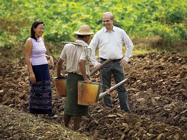 Photograph © Tim Mitzman for Proximity Designs 2013, unless otherwise noted Debbie Aung Din Taylor and Jim Taylor have built a social enterprise devoted to improving rural farmers’ lives—in some cases, literally by making their burdens lighter.