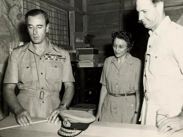 Du Bois at OSS headquarters in Ceylon with Lord Mountbatten (at left), circa 1944