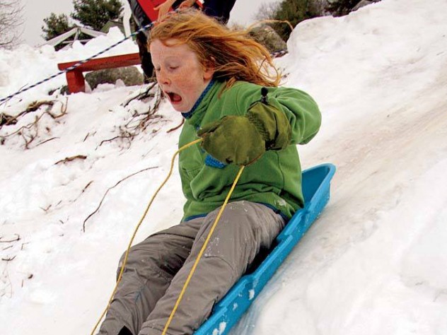 Fruitlands Museum's hills and trails are opent to hardy souls of all ages eager to bundle up and play in nature.