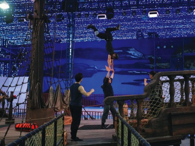 Dancers on a pirate ship
