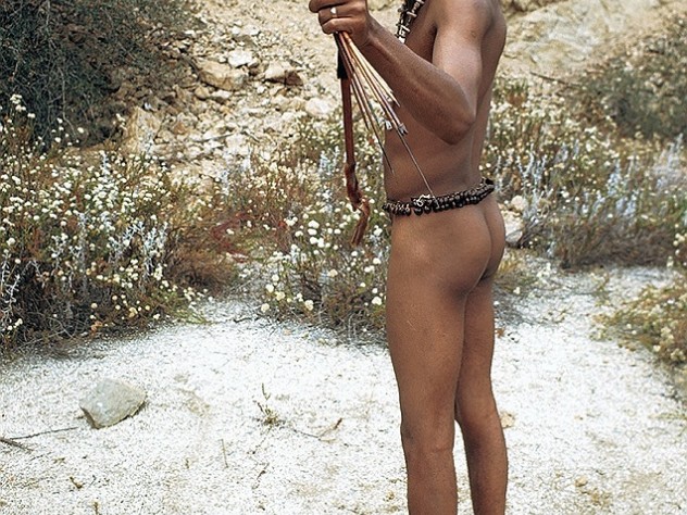 Comedian Richard Pryor sends up the image of a “primitive” in this 1968 photograph, which appears on the cover of Laughing Fit to Kill.