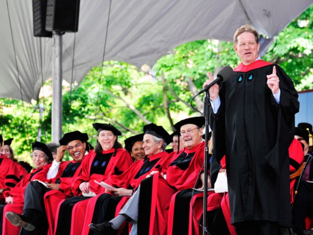 Comedian Jimmy Tingle delivers the Graduate English Address.