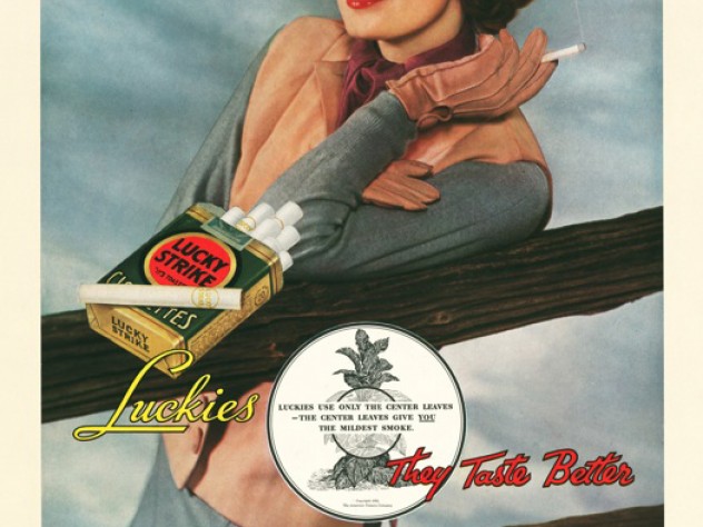 Courtesy of the Baker Library, Harvard Business School Nickolas Muray. Lucky Strike Girl. Photographers strove to make color prints that matched the original transparencies and the objects they depicted as closely as possible. Muray, writes Banta, “was the master of trichrome carbro printing, considered one of the superior color processes of the time and one that became widely used.”