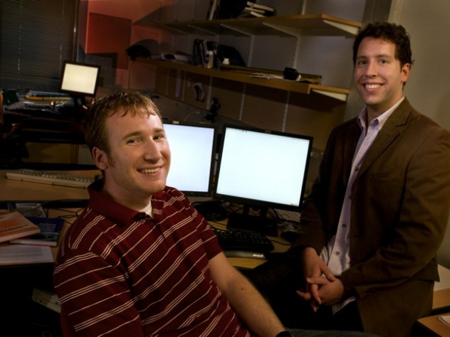 Tyler Moore, left, with Allan Friedman, a postdoctoral fellow at the Center for Research on Computation and Society