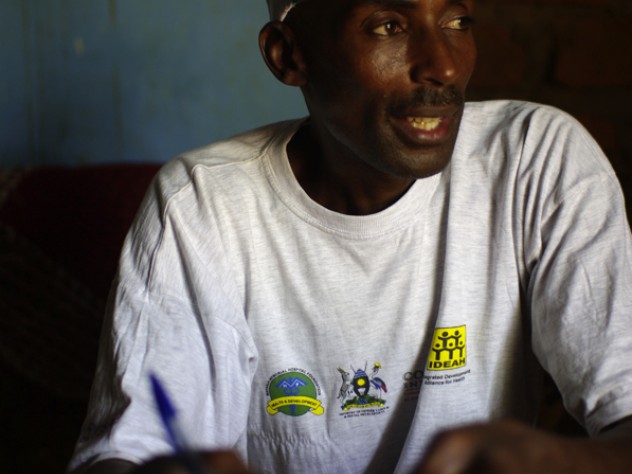 Photograph by Ian MacLellan Musinguzi was the first person in southwestern Uganda to begin antiretroviral therapy. Once sickened by opportunistic infections, he is now healthy enough to run this burgeoning program.