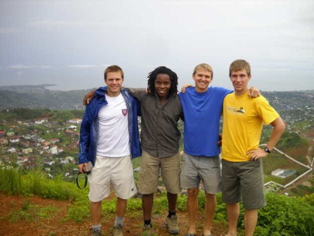 Courtesy of David Sengeh Members of the GMin team. From left: Sam Slaughter ’09, David Sengeh ’10, Clement Wright ’09, and Justin Grinstead ’10.