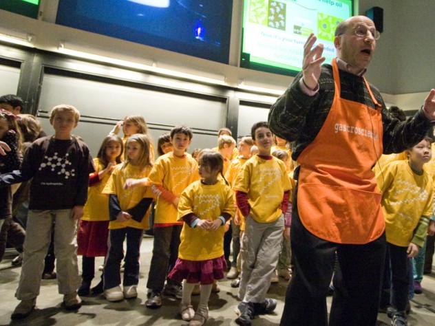 Howard Stone with audience members 