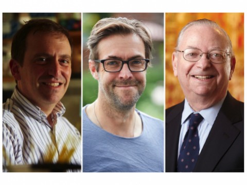 Headshots of Marc Lipsitch, William Hanage, Barry Bloom