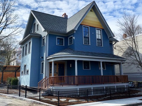 Photograph of the world's first net-zero Victorian passive house