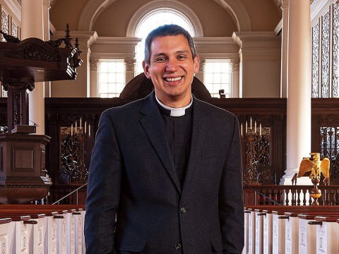 Matthew Potts in Harvard's Memorial Church