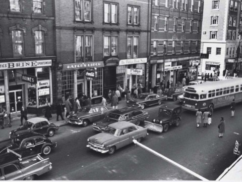 Vintage Harvard Square: a view in 1960