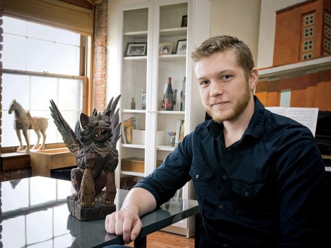 Video-game artist Scott Duquette at his home in Providence, Rhode Island 