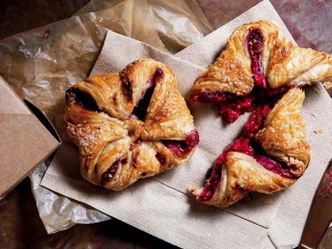 Fresh-baked jam turnovers at Sofra 