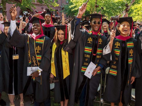 Law students at the Commencement exercises