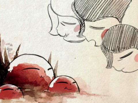 A still from “Reneepoptosis” by animator Renee Zhang