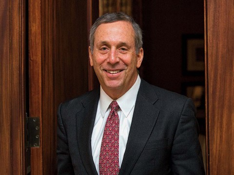 Portrait of Harvard President Lawrence S. Bacow