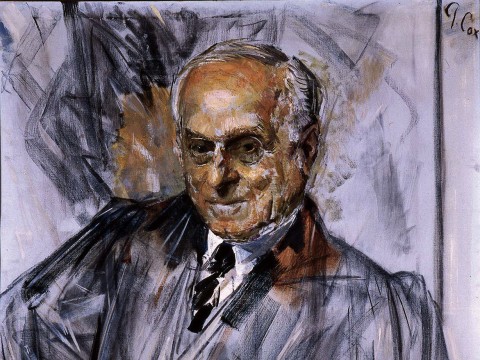 Image of Gardner Cox’s unconventional 1960 Felix Frankfurter portrait