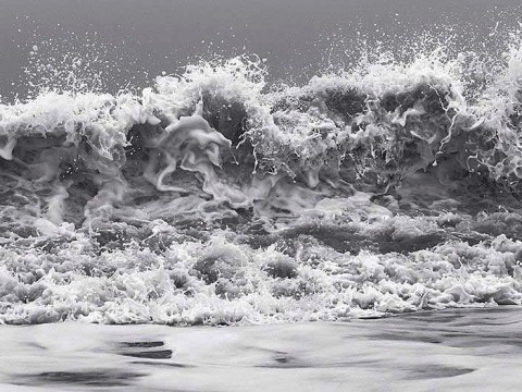 Dramatic photograph of volatile hurricane waves, by artist Clifford Ross 