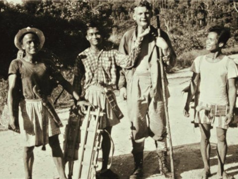 Photograph of Peter Ashton and field team in Borneo