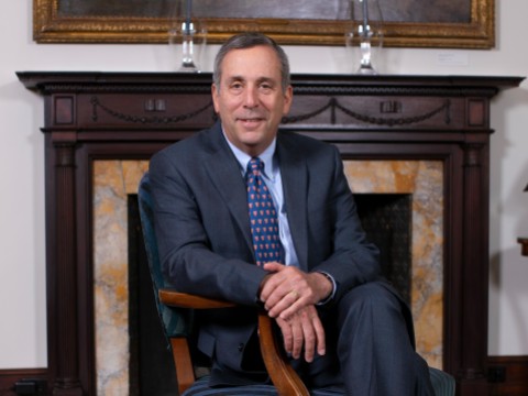Portrait of Harvard President Lawrence S. Bacow