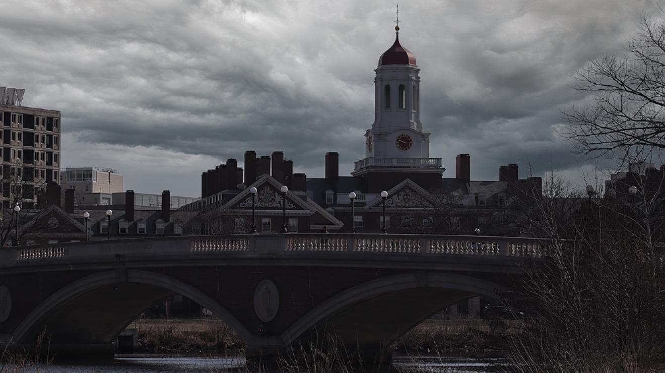 View of Harvard University campus from the Charles River