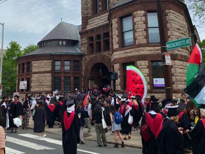 outside Harvard church