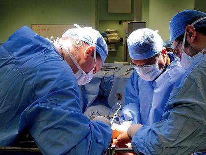 Photograph of surgical procedure