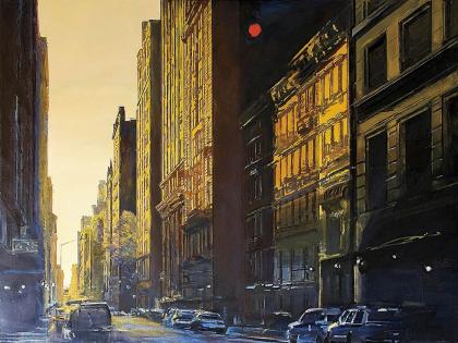Derek Reist's painting <i>Downtown Gold</i>