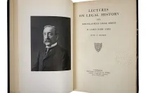 Legal history by James Barr Ames, the first book to bear the Harvard University Press imprint (1913)