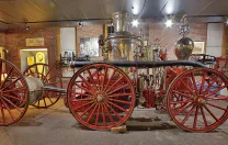 A steam fire engine at the Millyard Museum