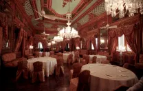 A hotel conference room in the Falaknuma Palace