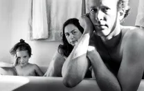 Eve, Mary Ann, and Geoffrey Biddle in Maine