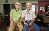 Geoffrey and his father, Oliver Biddle &rsquo;43, in 2013