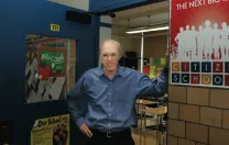 Volunteer Tony Helies at the Edwards Middle School in Charlestown, Massachusetts, where he teaches astronomy and advanced math