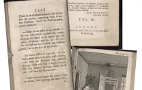 Pages from the first editions of various volumes of Laurence Sterne’s novel The Life and Opinions of Tristram Shandy, Gentleman, dating from 1759 to 176