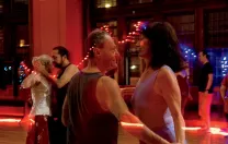 David Kahn happily twirls the night away.