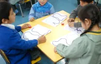 Children in a Peñalolén school that received the less intensive UBC intervention—fewer donated books and less involved teacher workshops.