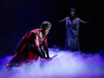 Jason Bowen and Kelley Curran in The Half-God of Rainfall at American Repertory Theater