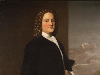 A portrait of Benjamin Franklin painted by Robert Feke