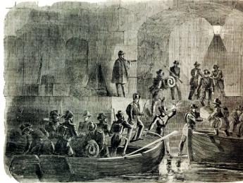 The entry of Major  Anderson’s command into Fort Sumter, as depicted in <i>Harper’s Weekly</i>