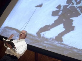 William Kentridge delivers the first 2012 Norton Lecture in Sanders Theatre.