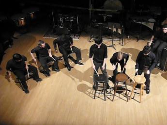THUD members perform “Conchairto for Stools” at the fall 2011 concert.