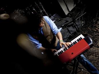 Ben Cosgrove at the keyboard during a recent performance
