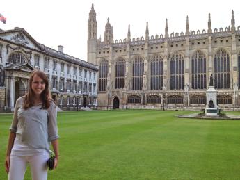 Victoria Baena ’14 at King’s College, in the <i>other</i> Cambridge