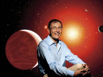 Dimitar Sasselov, director of the Origins of Life Initiative, searches for planets around red dwarf stars. Because they are dimmer and smaller than our sun, red dwarfs make ideal targets for taking images of the extrasolar planets that orbit them. 