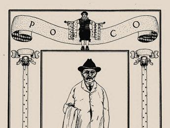 Drawing of Poco from Harvard Celebrities: A Book of Caricatures and Decorative Drawings, 1901