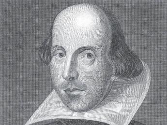 Shakespeare, as rendered in an eighteenth-century engraving